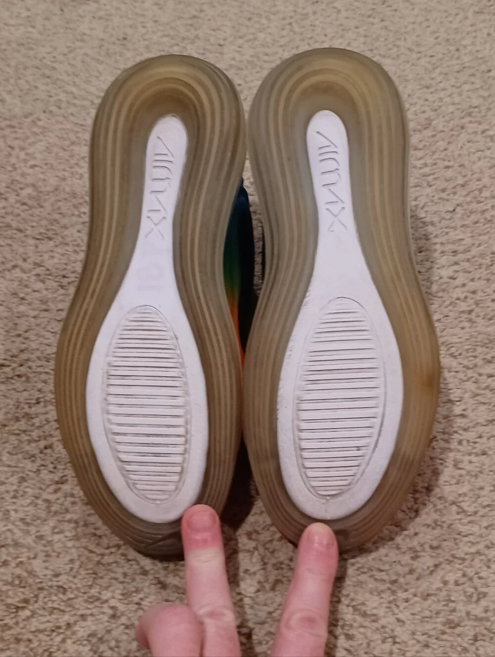 Nike Air Max 720 'Be True' (CJ5472-900) Vibrant Rainbow Design Womens Size 6.5